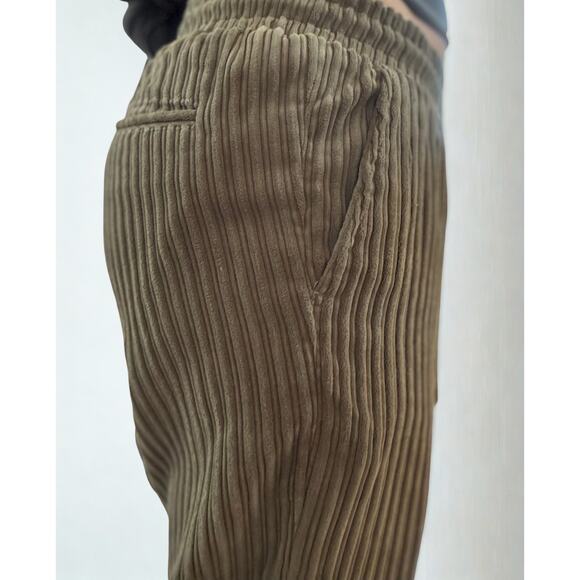 Urban Outfitters Olive Green Corduroy Pants | Ribbed Relaxed Fit | Women’s Small - Picture 7 of 12